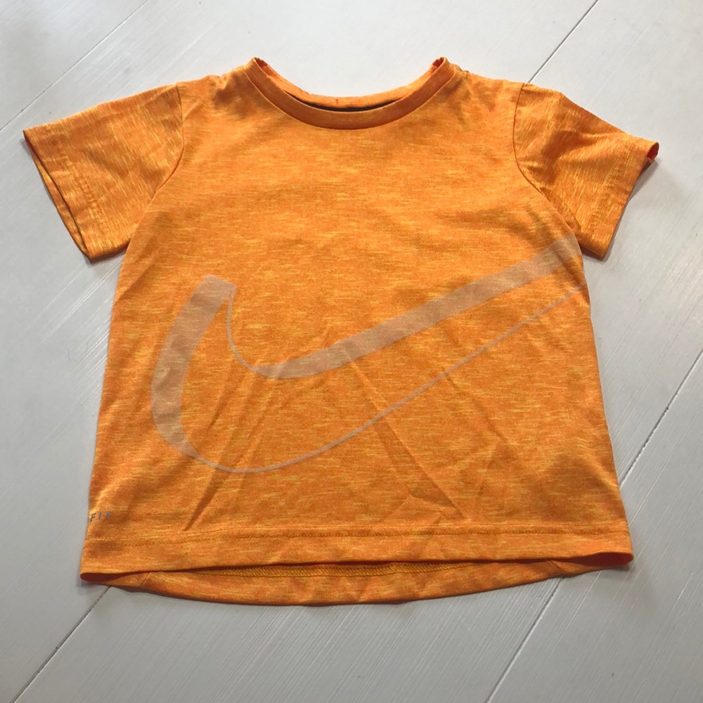 Nike Dri-Fit orange and yellow boys short sleeve shirt